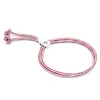 ANCHOR & CREW Red Dash Pembroke Silver & Rope Bracelet