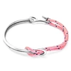 ANCHOR & CREW Pink Tay Silver & Rope Half Bangle