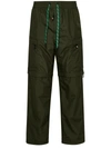 Moncler Nylon Cargo Pants In Green