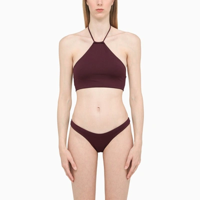 Attico Bordeaux Two-piece Bikini