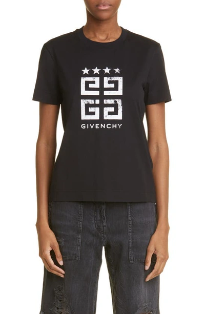 Givenchy Slim Logo Cotton Graphic T-shirt In White/black