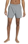 Nike Men's Challenger Dri-fit 5" Brief-lined Running Shorts In Smoke Grey/smoke Grey/black