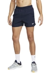 Nike Dri-fit Challenger 5-inch Brief Lined Shorts In Obsidian/ Obsidian/ Black