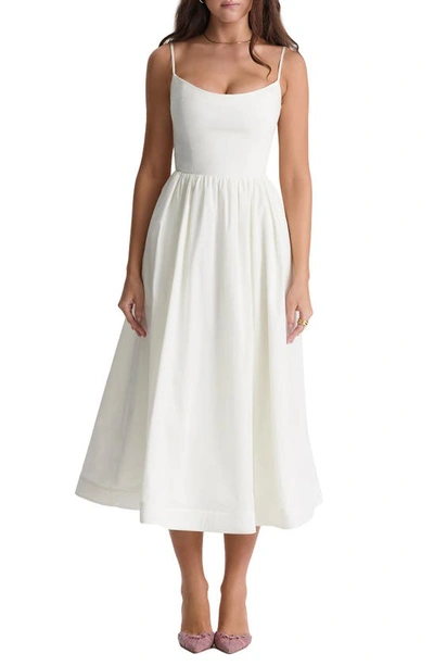 HOUSE OF CB HOUSE OF CB LOLITA CORSET COTTON BLEND FIT & FLARE DRESS