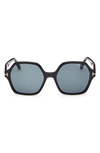 Tom Ford Sunglasses In Shiny Black / Blue