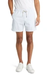 Nn07 Gregor Stretch Cotton Blend Shorts In Blue Stripe