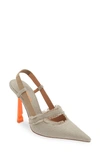 OFF-WHITE POP OYSTER SLINGBACK PUMP