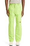 Advisory Board Crystals Abc. 123. Diamond Stitch Double Knee Pants In Green