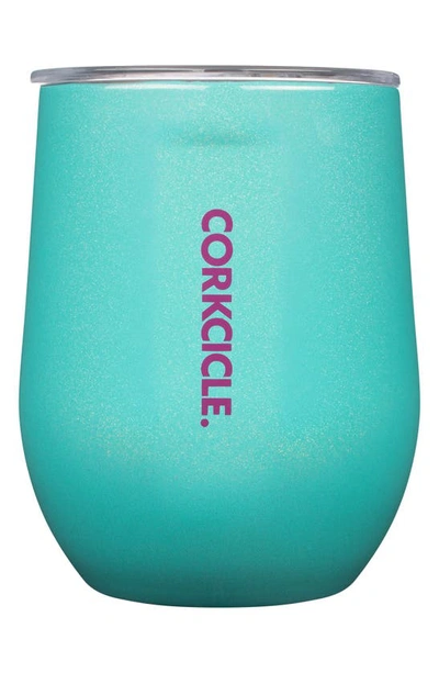 Corkcicle 12-ounce Insulated Stemless Wine Tumbler In Sparkle Mermaid