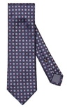 Eton Floral Silk Tie In Navy