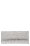 JUDITH LEIBER PERRY EMBELLISHED SATIN CLUTCH