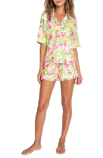 Pj Salvage That Banana Fruit-print Pajama Set In Ivory