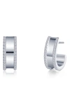 LAFONN SIMULATED DIAMOND HUGGIE HOOP EARRINGS