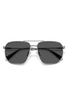 POLAROID 59MM POLARIZED RECTANGULAR SUNGLASSES