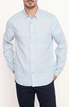 VINCE LINEN BUTTON-UP SHIRT