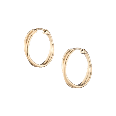 Aurate New York Crossover Hoop Earrings In Rose