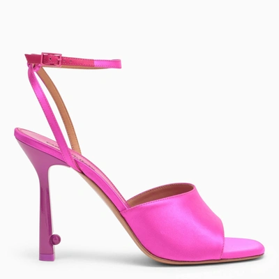 Off-white Lollipop Satin Sandals In Pink