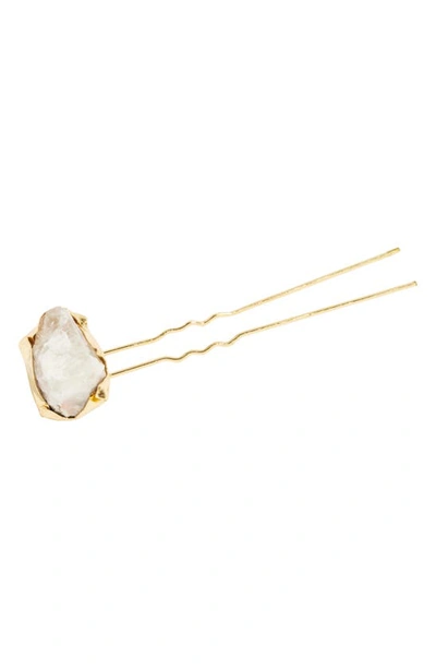 L Erickson Elysian Chignon Pin In Moonstone