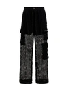 Khrisjoy Pants Multipocket Mesh Black Mesh Cargo Pant - Pants Multipocket Mesh