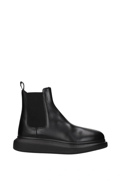 Alexander Mcqueen Black Hybrid Chelsea Boots