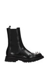 ALEXANDER MCQUEEN ANKLE BOOT LEATHER BLACK