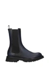 ALEXANDER MCQUEEN ANKLE BOOT LEATHER BLACK ANTHRACITE