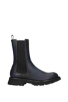 Alexander Mcqueen Ankle Boot Leather Black Anthracite