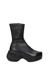 GIVENCHY ANKLE BOOTS CLOG LEATHER BLACK