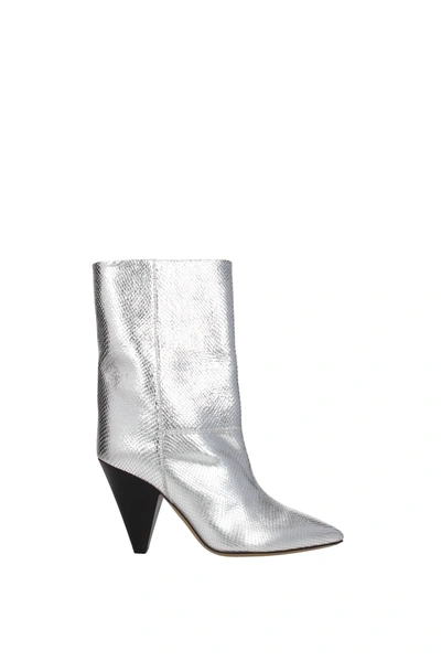 Isabel Marant Ankle Boots Leather Silver