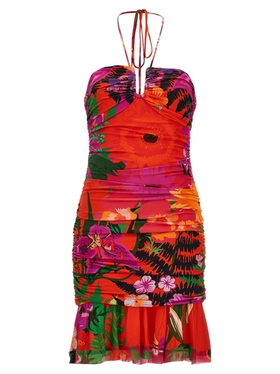 Ungaro Women's Bellamy Ruched Halter Minidress In Multicolor