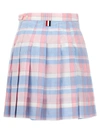 THOM BROWNE CHECK PLEATED SKIRT SKIRTS MULTICOLOR