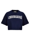 Ami Alexandre Mattiussi Alexandre Mattiussi Logo-print Cropped T-shirt