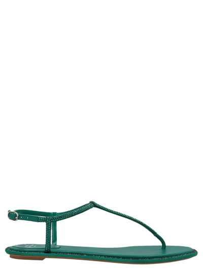René Caovilla Diana Sandals Green