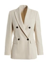 Brunello Cucinelli Double-breasted Linen-blend Twill Blazer