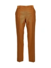 ALBERTO BIANI HALF ELASTIC PANTS BROWN