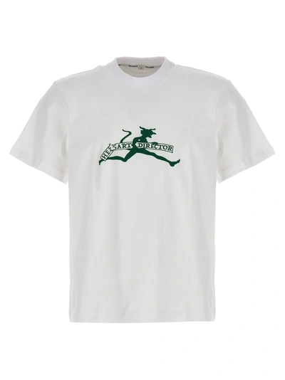 Sunnei Logo-patch Cotton T-shirt In White
