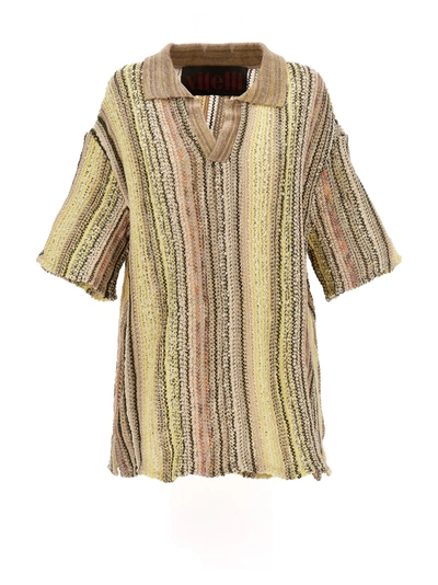 Vitelli Jacquard Knit Polo Shirt In Multicolour