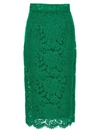 DOLCE & GABBANA LACE MIDI SKIRT SKIRTS GREEN