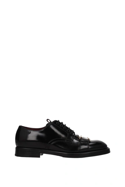 Dolce & Gabbana Lace Up And Monkstrap Leather Black