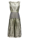 MAISON MARGIELA LAMINATED DRESS DRESSES SILVER