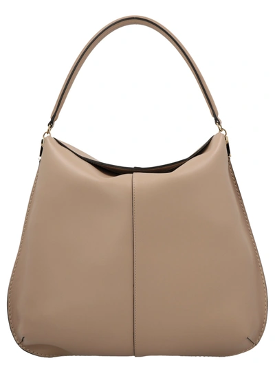 Tod's Leather Shoulder Bag In Beis