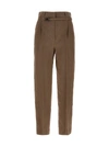 Brunello Cucinelli Belted-waist Tapered-leg Trousers In Gray