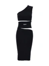Off-white Logo-print Cut-out Midi Dress