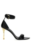 Balmain 95mm Moneta Patent Leather Sandals
