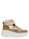 Chloé Nama Platform Light Brown Mesh Sneakers
