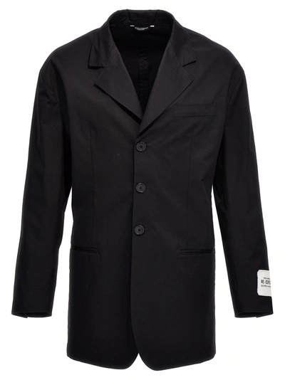 Dolce & Gabbana Stretch Cotton Gabardine Jacket In Black