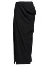 Alexander Mcqueen High-waist Virgin Wool Midi Skirt In Black