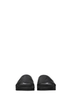 VETEMENTS SLIPPERS AND CLOGS LEATHER BLACK BLACK
