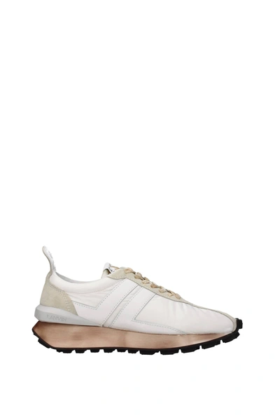 LANVIN SNEAKERS FABRIC WHITE GREY