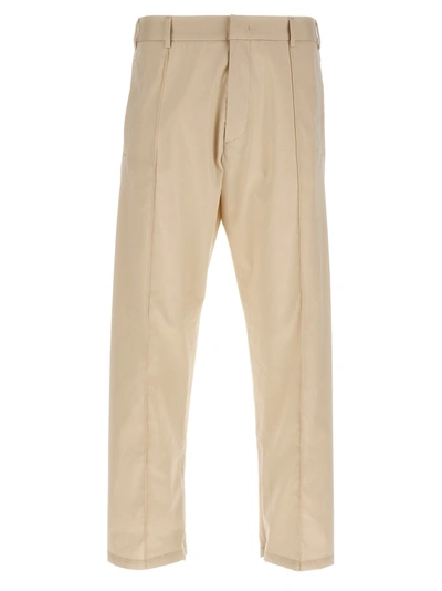 424 Trousers With Front Pleats In Beige